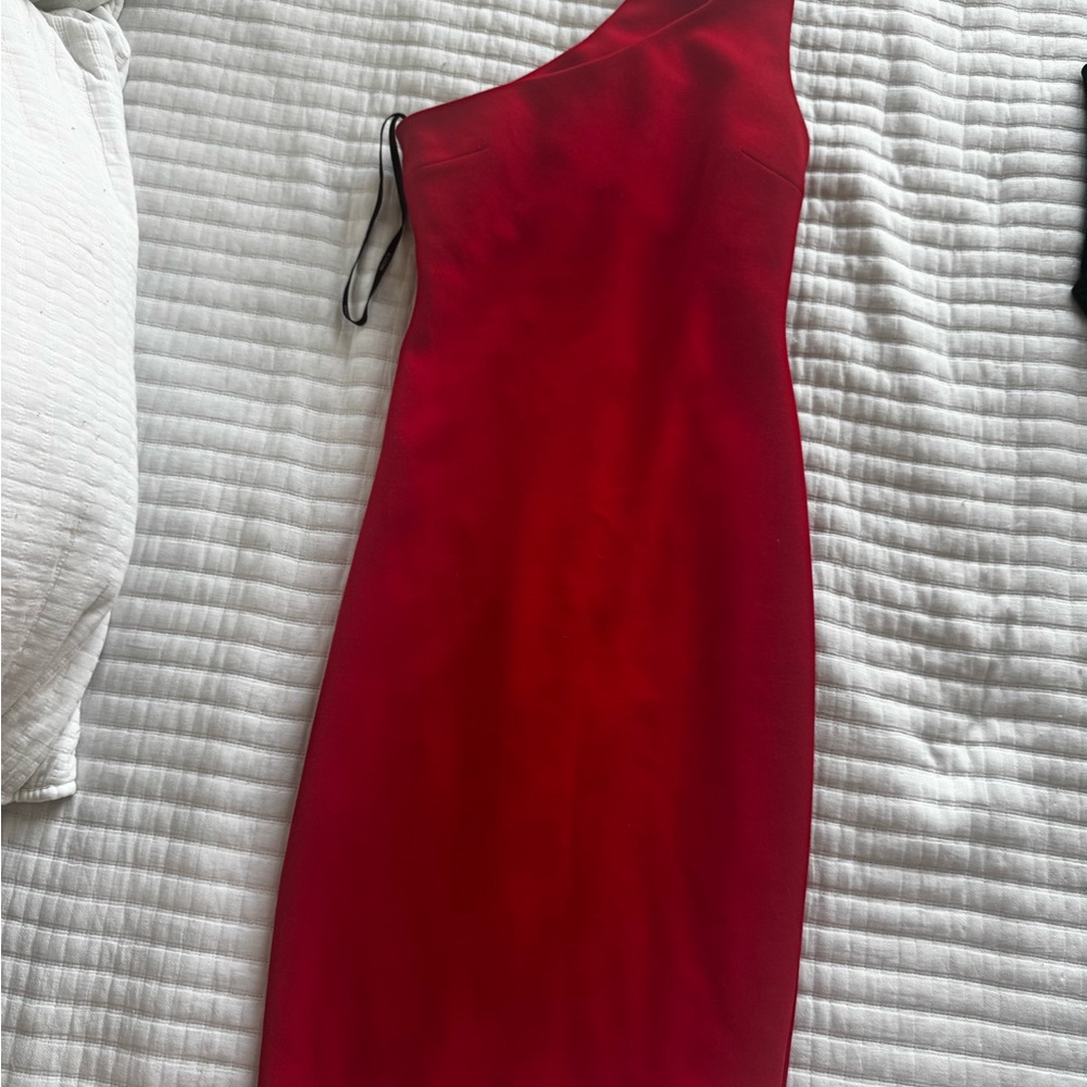 Bailey 44 Red Asymmetrical One-Shoulder Cocktail Dress